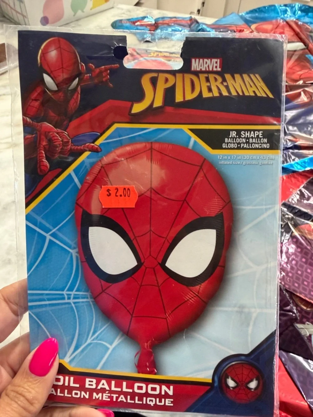 Marvel Spider-Man Kids Costume Balloon Set - Red, Blue, Purple - Picture 3 of 6